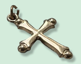 Vintage Pendant - Antique Small Carved 18K Gold Plated Crucifix (Cross) Pendant
