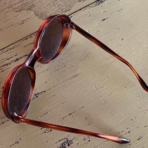 Vintage Sunglasses - 1970's Oversized Cinnamon Color "Selecta" Frame, Brown Glass Lens - France