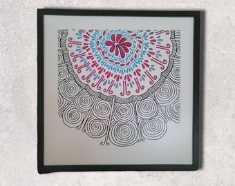 Original Framed Hand Drawn Doodle Art #8