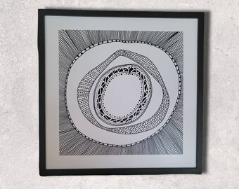 Original Framed Doodle Art