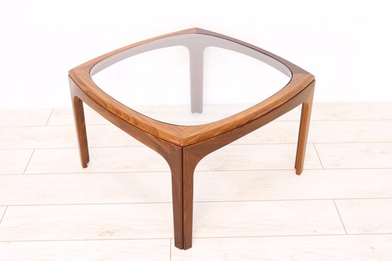 Mid Century Retro G Plan Square Oval Teak Coffee Table Fresco 60s 70s Rare Model Glass Insert Stunnin Mf Condition