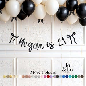Personalised 21st Birthday banner: Twenty First Party Bunting Decoration ANY AGE
