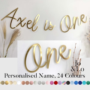 1st Birthday Banner Gold PERSONALISED