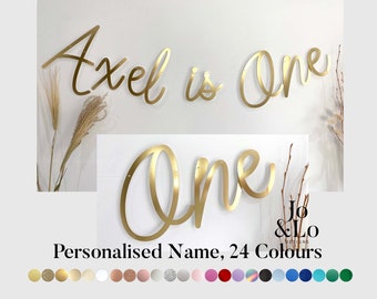 1st Birthday Banner Gold PERSONALISED