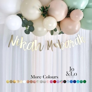 Nikah Mubarak banner. Wedding Congratulations bunting decoration Bild 1