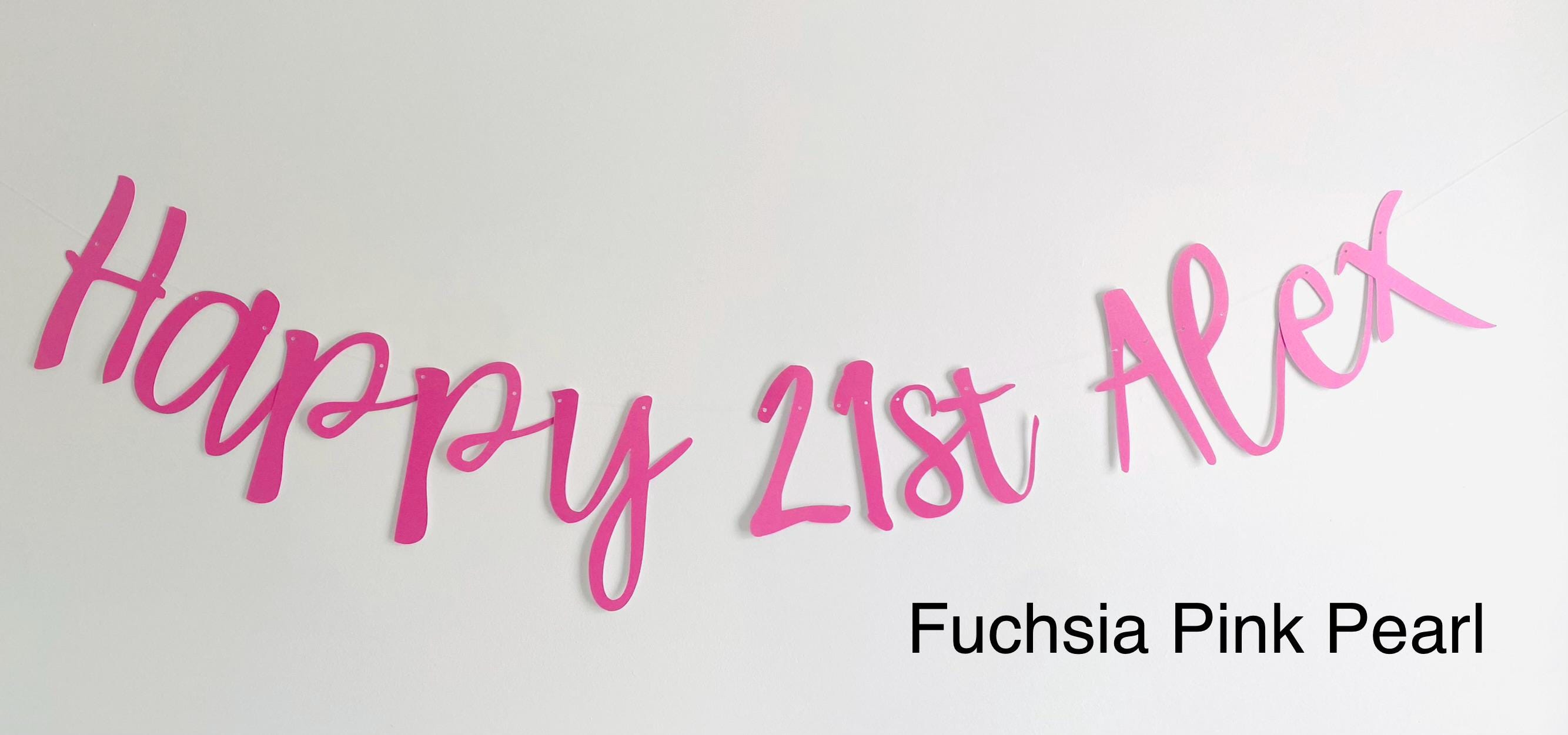 Twenty First Banner Personalised 21st Birthday Banner: Twenty First Gold Party Decoration ...