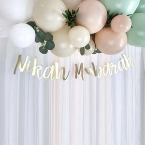 Nikah Mubarak banner. Wedding Congratulations bunting decoration Bild 2