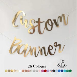 Custom Gold Banner: Personalised Party Bunting