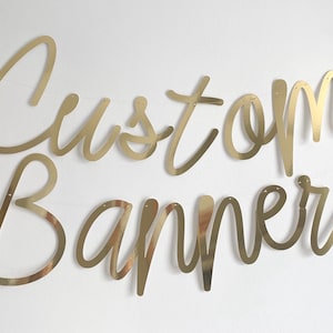 Gold Custom banner, PERSONALISED banner