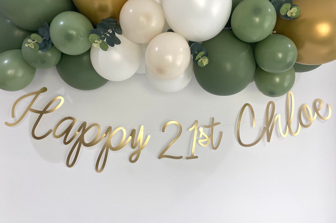 Personalised 21st Birthday Banner Gold 21st Birthday Banner - Etsy