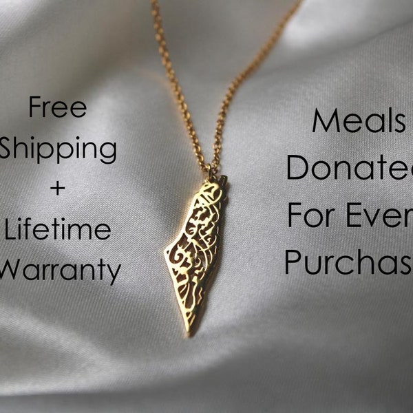 Palestine Necklace 'Chapter of the Fig' (Gold/Silvertone/Rose Gold) | Arabic Necklace