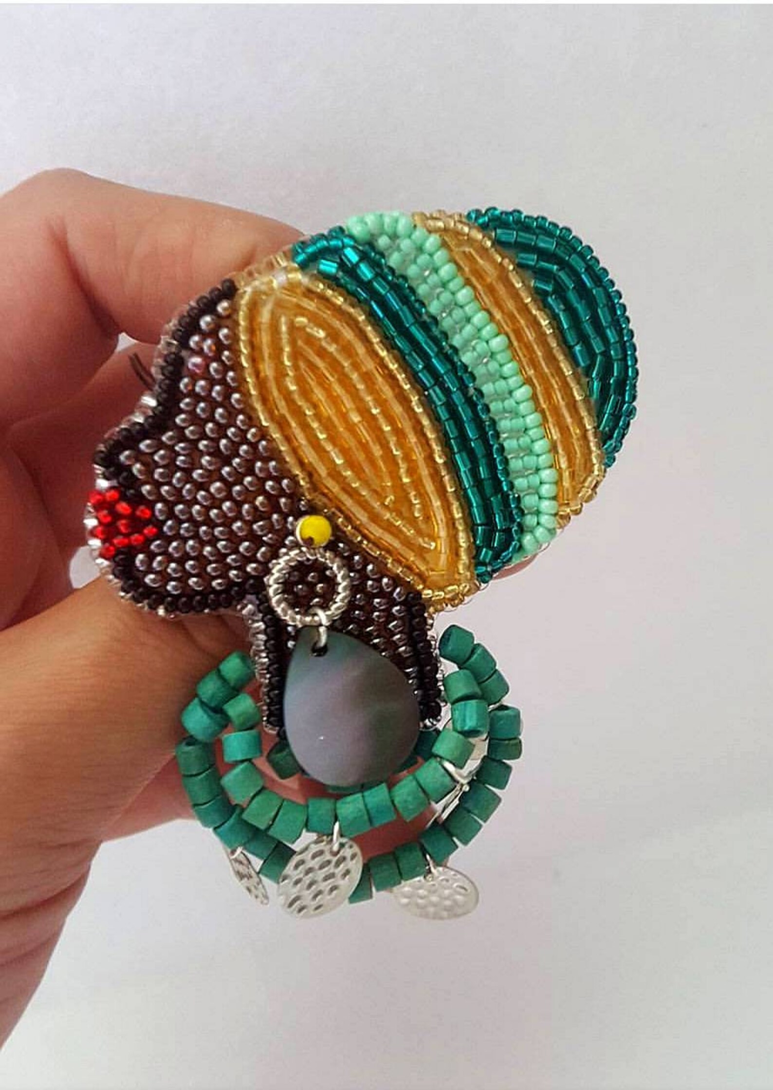 African woman brooch Beaded Jewelry Etsy