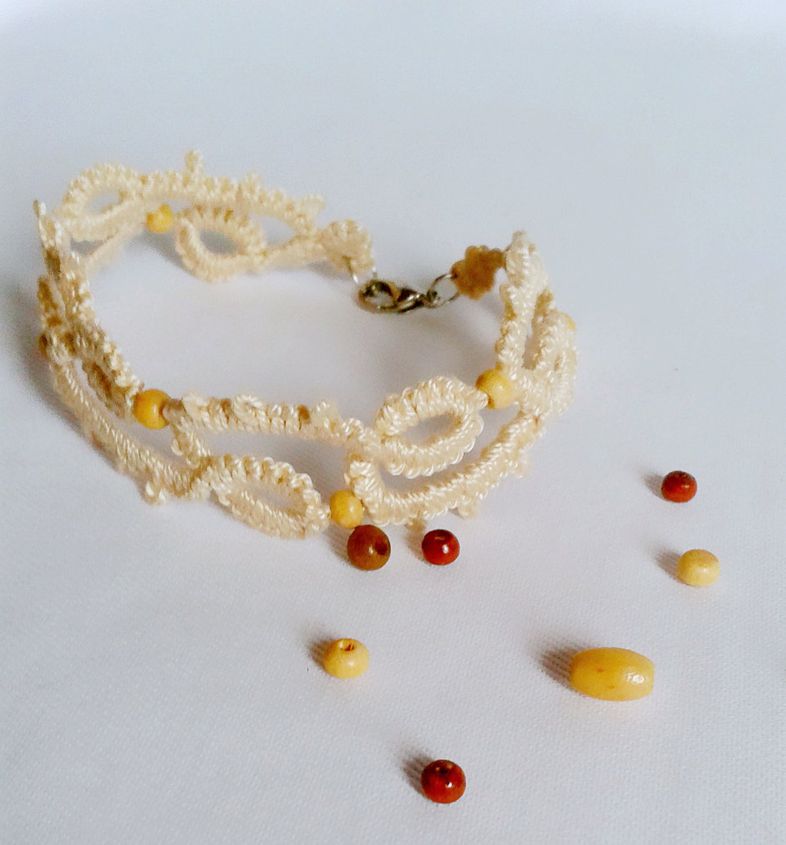 Ivory lovers gift Giftforher Woman tatting jewelry Etsy