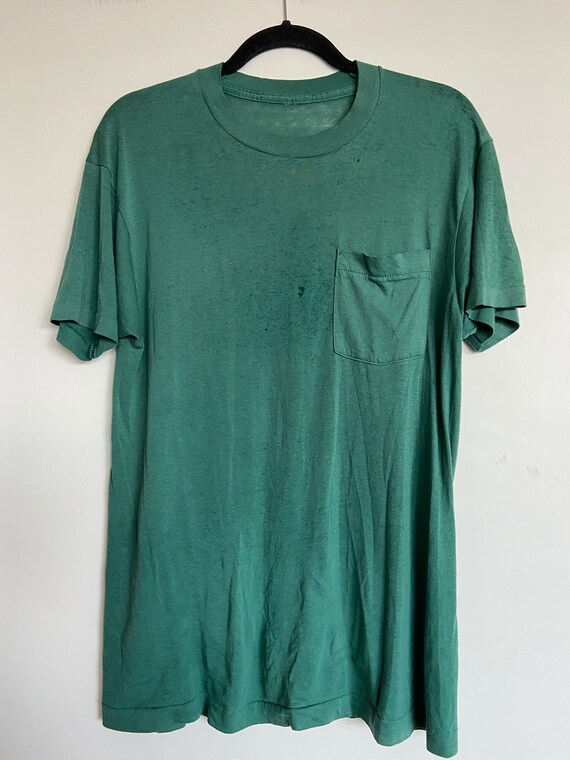 Vintage Green T-Shirt Thin Thrashed