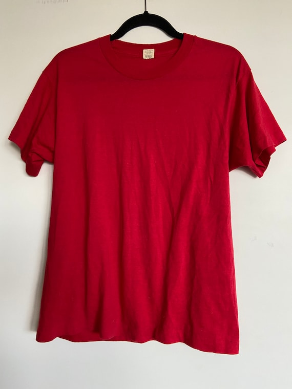 Vintage red plain T-shrt screen stars