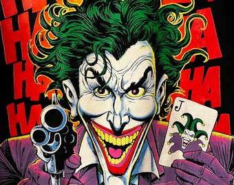 Vintage Joker Ha Ha T-shirt Batman 80s DC Comics - Etsy