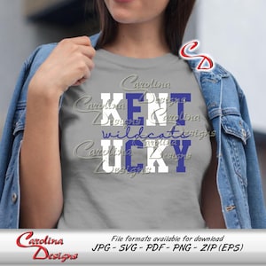 Kentucky Wildcats-blue & white