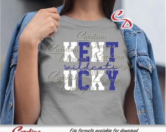 Kentucky Wildcats-blue & white