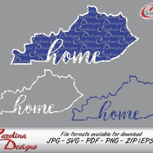 Kentucky state outline with home