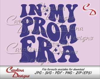 May include: In My Era graphic design in a retro style with a blue color scheme. The text is in a bold, stylized font.