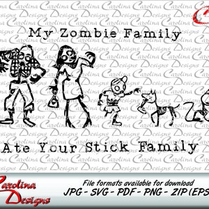 My Zombie Family - Etsy