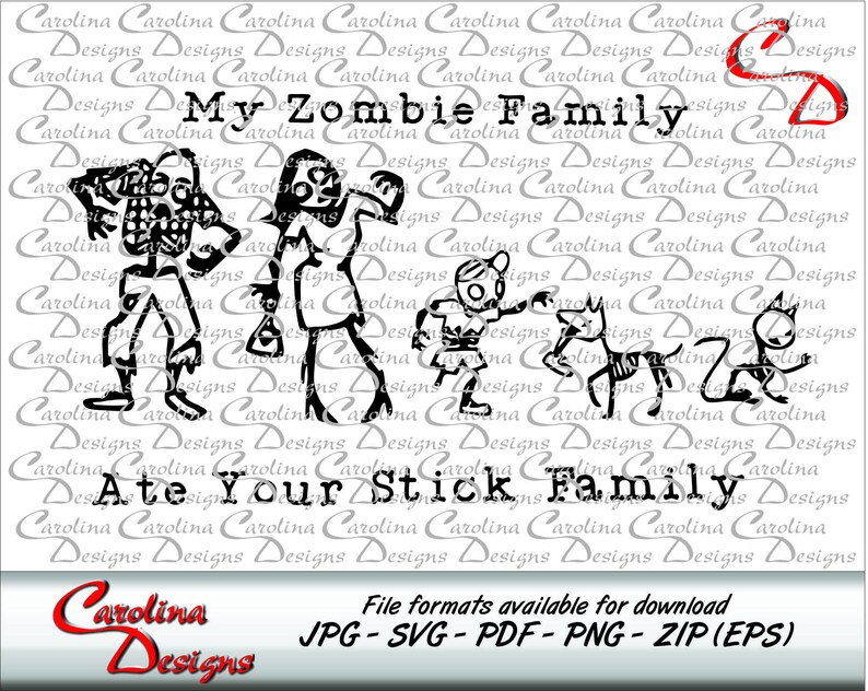 My Zombie Family - Etsy