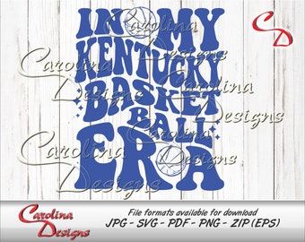 May include: Blue and white graphic design with the text "In My Kentucky Basketball Era".