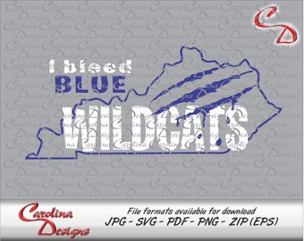 I bleed blue wildcats scratches