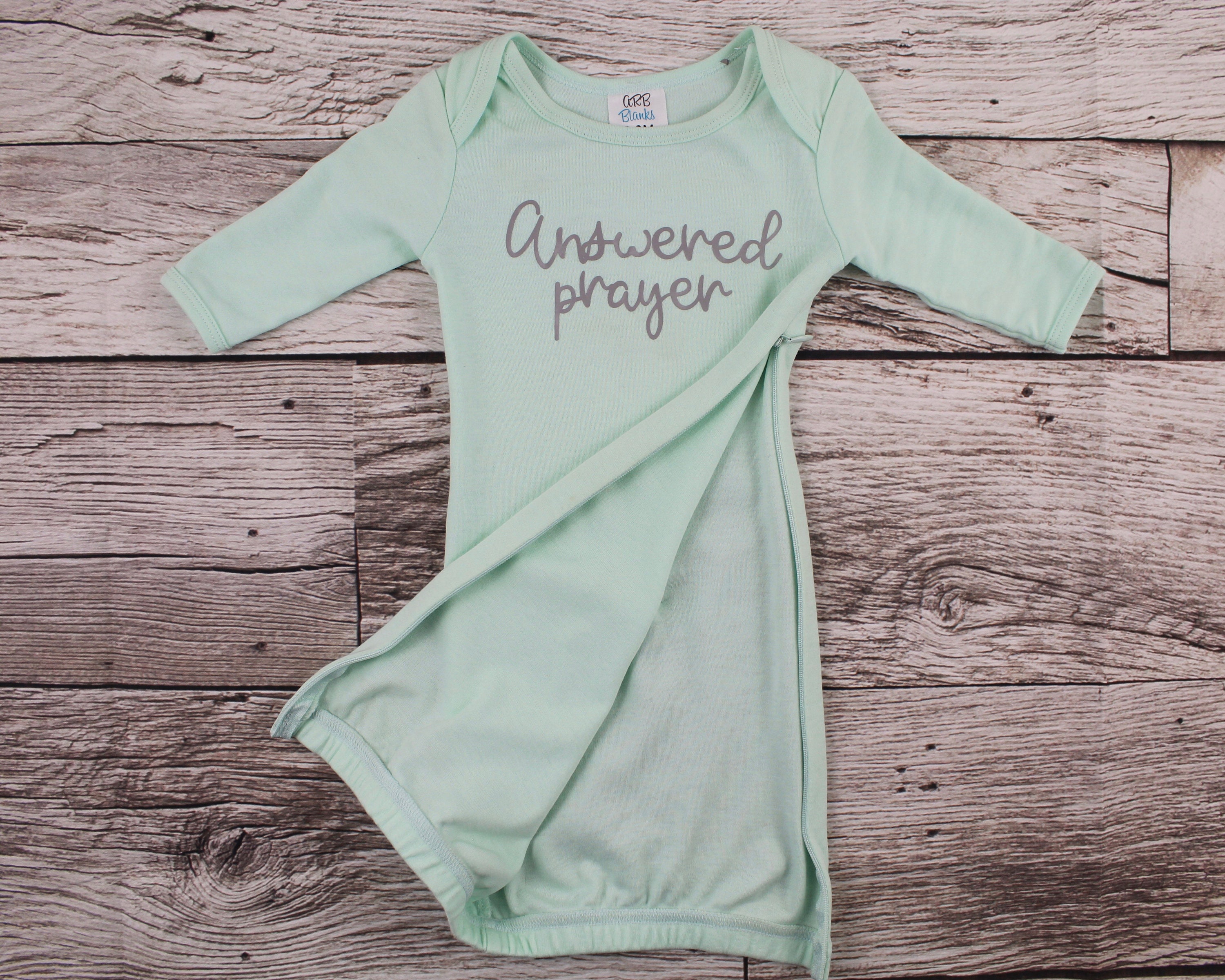Answered Prayer Gender Neutral New Baby Gown New Baby Coming - Etsy