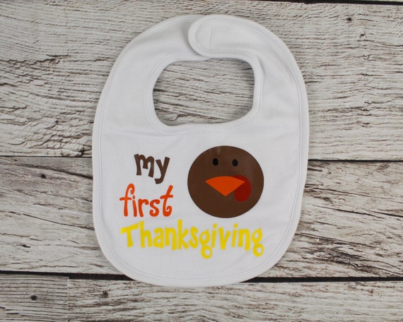 baby's first thanksgiving bib