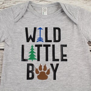 Wild Little Boy T-Shirt Romper Baby Boy Romper Outfit Baby Boy Clothes Summer Outfits image 2