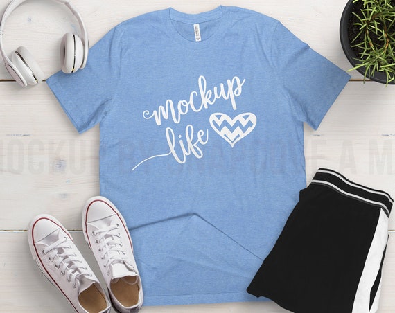 Bella Canvas 3001 Heather Columbia Blue Unisex