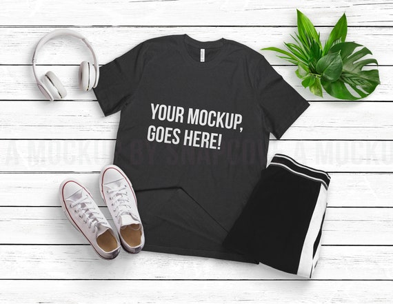 Bella Canvas 3001 Black Unisex Jersey Short Sleeve Tee T Etsy