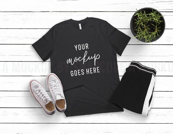 Download Bella Canvas 3001 Black Unisex Jersey Short Sleeve Tee Etsy