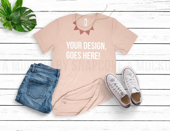 Bella Canvas 3413 T Shirt Peach Triblend Unisex Triblend Etsy