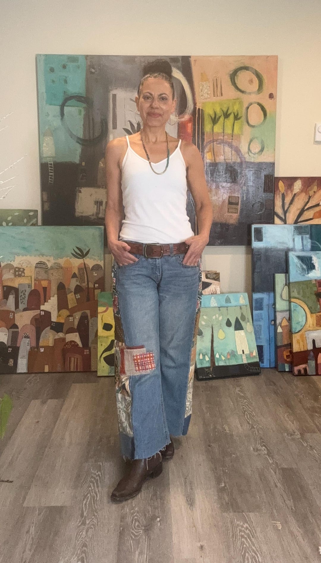 Bonnie | Colorful Patterned Wide-Leg Jeans