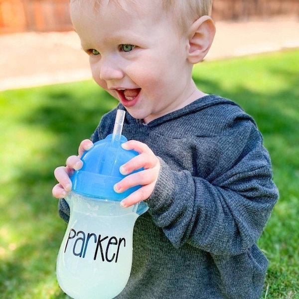 Personalized Munchkin Weighted Straw Sippy Cup | Name | Birthday Gift | Toddlers | Kids | Daycare | Preschool | Baby | Easter Basket Stuffer