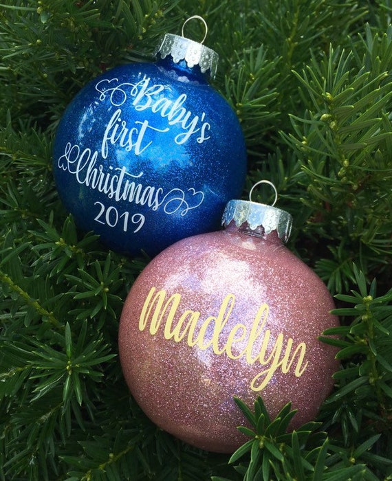 baby's first christmas ball ornament
