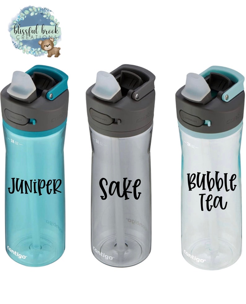 Custom Contigo Water Bottle 24oz Personalized School Work Etsy