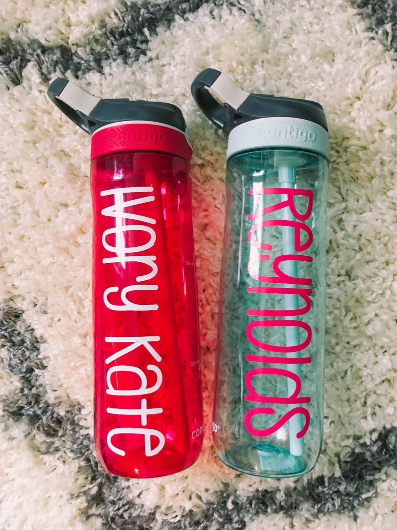 Custom Contigo Water Bottle 24oz, Personalized, Back to School, Teen, Birthday Gift, Gym, Teacher Gift, Kids, Summer, Graduation image 1