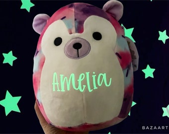 Personalized Glow in the Dark Squishmallows Plush | 7.5” Stuffed Animal | Kids | Birthday Gift | Toddler | Teens | Grandkids | Summer | Grad