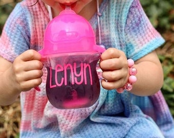 Personalized Munchkin Straw Sippy Cup | Baby | Toddler | Birthday Gift | Custom | Daycare | Preschool | Kids | Easter Basket Stuffer