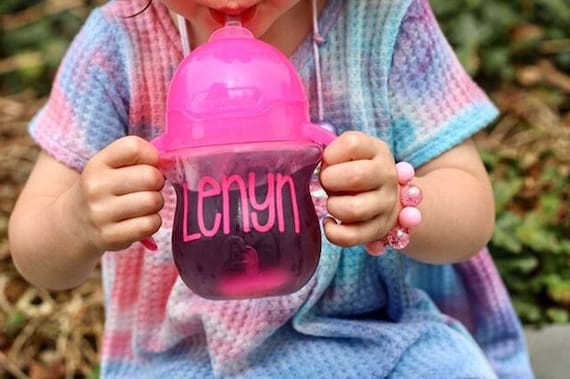 Personalized Munchkin Straw Sippy Cup Baby Toddler Birthday Gift Custom  Daycare Preschool Kids Christmas Stocking Stuffer 