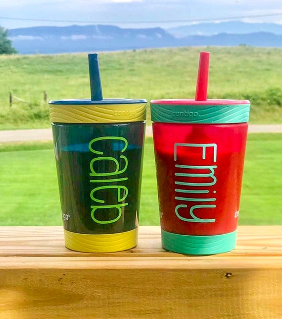 Kids Personalized Tumblers, Contigo Cup Bottle Straws, Kids