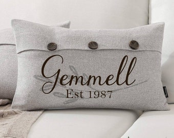 Almohada personalizada, almohada de tiro personalizada, almohada de regalo de boda personalizada, funda de almohada personalizada, boda de almohada personalizada