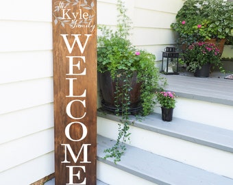 Porch Sign, Porch Welcome Sign, Front Porch Sign, Welcome Sign Front Door, Welcome Sign, Personalized Welcome Sign, Personalized Porch Sign