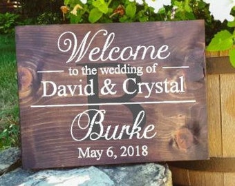 Rustic Wedding Signs, Rustic Wedding Welcome Sign, Rustic Wood Wedding Sign, Wedding Welcome Sign, Personalized Wedding Sign, Rustic Signs