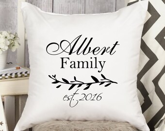 Personalized Pillow Covers, Personalized Throw Pillow, Names Pillow, Anniversary Gift Pillow, Custom Throw Pillow Cover, Newlywed Gift
