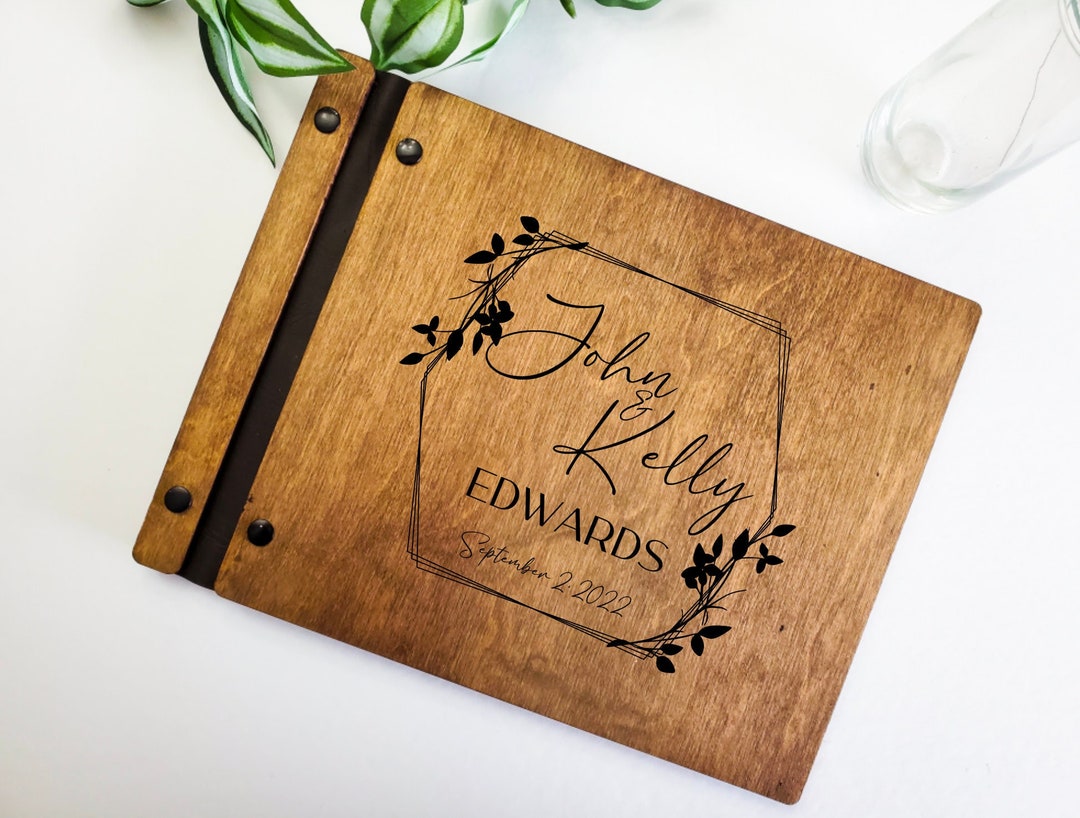 Wood Wedding Guest Book, Wedding Book, Wedding Album, Guest Book, Photobooth Guest Book, Wooden
