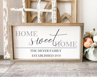 Newlywed Gift, Newlywed Gift for Couple, Newlywed Sign, Realtor Closing Gift, Personalized New Home Gift, Established Sign, Family Sign